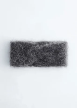 Diadema con nudo retorcido en la parte delantera, mezcla de mohair