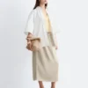 Falda midi con cordón