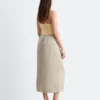 Falda midi con cordón