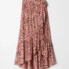 Falda midi cruzada
