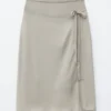 Falda midi cruzada