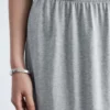 Falda midi de jersey de algodón