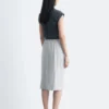 Falda midi de jersey de algodón