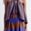 Falda midi de seda