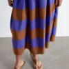 Falda midi de seda