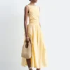 Falda midi fruncida
