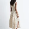 Falda midi fruncida
