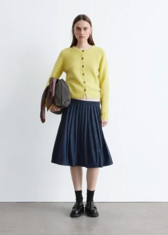 Falda midi plisada