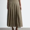 Falda midi plisada