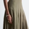 Falda midi plisada