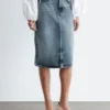 Falda midi vaquera