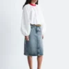 Falda midi vaquera