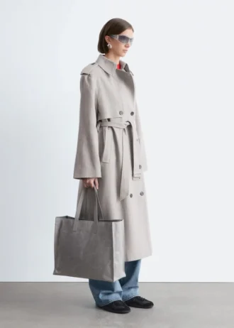 gabardina de algodn y lana con cinturn para atar 2 330x462 - Gabardina de algod&oacute;n y lana con cintur&oacute;n para atar