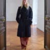 Gabardina de lana con cinturón