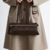 Gabardina de lana con cinturón