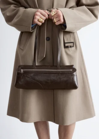 Gabardina de lana con cinturón