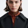 Gabardina de lana con cinturón