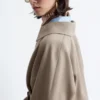 Gabardina de lana con cinturón