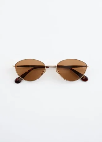 Gafas de sol ovaladas con montura de alambre