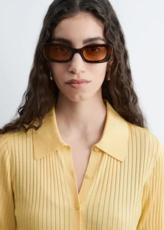 Gafas de sol rectangulares atrevidas