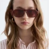 Gafas de sol tipo aviador con montura cuadrada