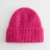 Gorro de mezcla de mohair acanalado