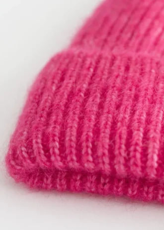 Gorro de mezcla de mohair acanalado