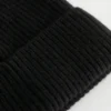Gorro de punto de cachemira acanalado