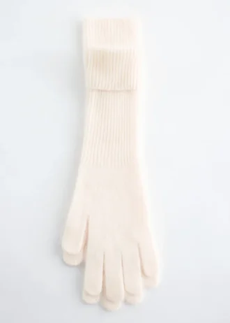 Guantes de cachemira cepillada de punto