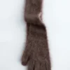 Guantes de cachemira cepillada de punto
