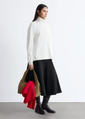 Jersey de cuello alto con mangas dolman