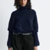 Jersey de cuello alto de corte recto