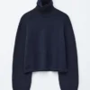 Jersey de cuello alto de corte recto