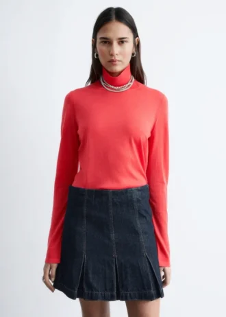 Jersey de cuello alto de lana merina