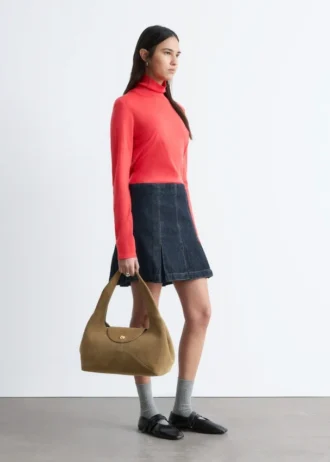 Jersey de cuello alto de lana merina