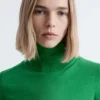Jersey de cuello alto de lana merina