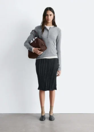 Jersey de lana con media tapeta