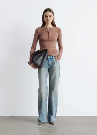 Jersey de lana con media tapeta