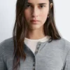 Jersey de lana con media tapeta
