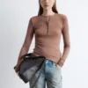 Jersey de lana con media tapeta