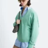 Jersey de lana merina con cuello en V
