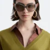 Jersey de lana merina con cuello en V