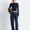 Jersey de lana merina con media tapeta