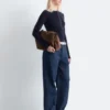 Jersey de lana merina con media tapeta