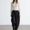 Jersey de lana merina con media tapeta
