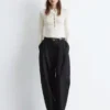Jersey de lana merina con media tapeta