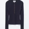 Jersey de lana merina con media tapeta