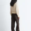 Jersey de manga abullonada con mezcla de mohair