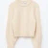 Jersey de manga abullonada con mezcla de mohair