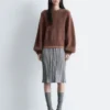 Jersey de mezcla de alpaca con mangas abullonadas